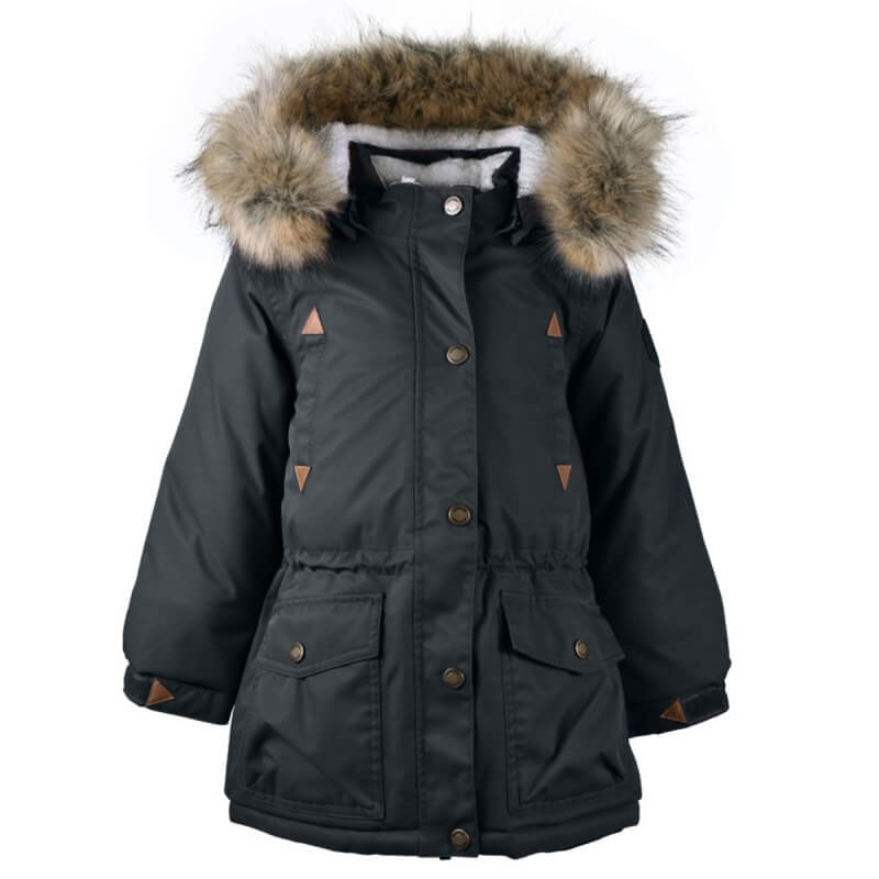 Mikk Line Vinterjakke Twill Nylon Girl Parca Black 104